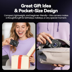 Appareil Photo Numérique 4K Digital: 50MP Appareils Numérique avec Écran Rabattable 180° - Camera pour Vlog avec Carte 32GB - po