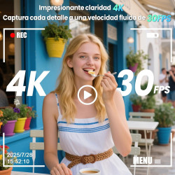 Appareil Photo Numérique avecà Double Écran - 48MP HD 4k Digital Caméra, Appareil Photo Compact Portable avec Zoom Numérique 18X