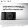 Appareil photo numérique compact haut de gamme Ricoh GR IV [Distance focale 28 mm] [Capteur CMOS APS-C 25,7 Mpx] [Démarrage rapi