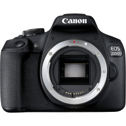 Canon EOS 2000d | Appareil Photo Réflex + (APS-C, 24.1 MP, WiFi, Full HD) + Objectif EF-S 18-55mm f/3,5-5,6 DC III, Noir