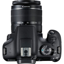 Canon EOS 2000d | Appareil Photo Réflex + (APS-C, 24.1 MP, WiFi, Full HD) + Objectif EF-S 18-55mm f/3,5-5,6 DC III, Noir
