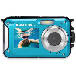 AgfaPhoto Realishot WP8000 - Appareil Photo Numérique Étanche, 3m/10, 24 MP, Vidéo Full HD, Double écran LCD, Zoom Digital 16x, 