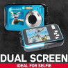 AgfaPhoto Realishot WP8000 - Appareil Photo Numérique Étanche, 3m/10, 24 MP, Vidéo Full HD, Double écran LCD, Zoom Digital 16x, 