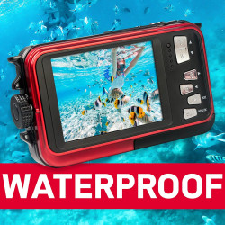 AgfaPhoto Realishot WP8000 - Appareil Photo Numérique Étanche, 3m/10, 24 MP, Vidéo Full HD, Double écran LCD, Zoom Digital 16x, 