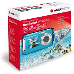 AgfaPhoto Realishot WP8000 - Appareil Photo Numérique Étanche, 3m/10, 24 MP, Vidéo Full HD, Double écran LCD, Zoom Digital 16x, 