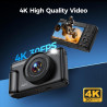 4K Appareil Photo Numérique Compact: 64MP Digital Camera avec 16X Zoom IPS Écran Rabattable Camescope - Cadeau pour Débutants En