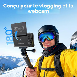 4K Appareil Photo Numérique Compact: 64MP Digital Camera avec 16X Zoom IPS Écran Rabattable Camescope - Cadeau pour Débutants En