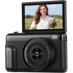 4K Appareil Photo Numérique Compact: 64MP Digital Camera avec 16X Zoom IPS Écran Rabattable Camescope - Cadeau pour Débutants En