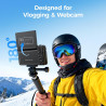 4K Appareil Photo Numérique Compact: 64MP Digital Camera avec 16X Zoom IPS Écran Rabattable Camescope - Cadeau pour Débutants En