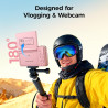 4K Appareil Photo Numérique Compact: 64MP Digital Camera avec 16X Zoom IPS Écran Rabattable Camescope - Cadeau pour Débutants En