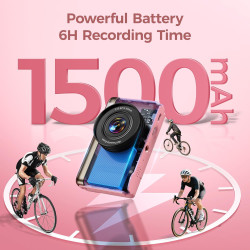 4K Appareil Photo Numérique Compact: 64MP Digital Camera avec 16X Zoom IPS Écran Rabattable Camescope - Cadeau pour Débutants En