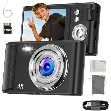 Appareil Photo Numérique Compact: 16X Zoom 48MP Digital Camera - Appareils Numérique Enfant 1080P Camera Vlog - Appareil Photo N
