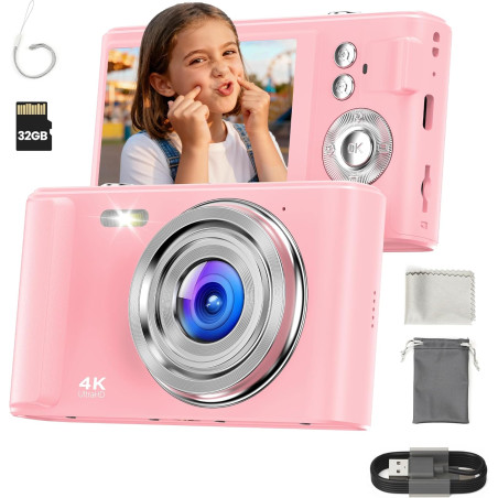 Appareil Photo Numérique Compact: 16X Zoom 48MP Digital Camera - Appareils Numérique Enfant 1080P Camera Vlog - Appareil Photo N
