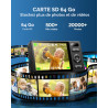 64Go Appareil Photo Numérique Enfant: 48MP Caméra Anti-secousse Photographie Vlogging Caméra pour Youtube 16X Zoom Numérique Pho