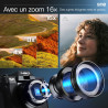 NBD 5K 64MP Appareil Photo numérique avec autofocus, Zoom numérique 16x, Écran IPS 3" 180°, WiFi + Lentille Grand Angle/Macro + 