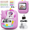 Appareil Photo Instantané Enfants, CAMCLID 2,4" Écran Appareil Photo Numérique Enfant avec Carte TF 32GB et Papier Photo Imprimé
