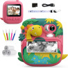 CAMCLID Appareil Photo Instantané Enfants, 12MP/1080P Appareils Photo Numérique Enfants avec Carte 32G et 3 Rouleaux de Papier, 