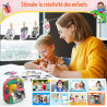 CAMCLID Appareil Photo Instantané Enfants, 12MP/1080P Appareils Photo Numérique Enfants avec Carte 32G et 3 Rouleaux de Papier, 