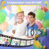 CAMCLID Appareil Photo Instantané Enfants, 12MP/1080P Appareils Photo Numérique Enfants avec Carte 32G et 3 Rouleaux de Papier, 