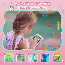 Appareil Photo Instantané Enfants, CAMCLID 2,4" Écran Appareil Photo Numérique Enfant avec Carte TF 32GB et Papier Photo Imprimé