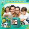CAMCLID Appareil Photo Instantané Enfants, 12MP/1080P Appareils Photo Numérique Enfants avec Carte 32G et 3 Rouleaux de Papier, 