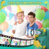 CAMCLID Appareil Photo Instantané Enfants, 12MP/1080P Appareils Photo Numérique Enfants avec Carte 32G et 3 Rouleaux de Papier, 