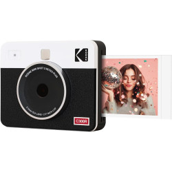 KODAK Mini Shot 3 Retro 4PASS 2-in-1 Appareil Photo Instantané and Imprimante Photo Portable (7,6x7,6cm) + 8 Feuilles, Jaune