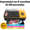 KODAK Mini Shot 3 Retro 4PASS 2-in-1 Appareil Photo Instantané and Imprimante Photo Portable (7,6x7,6cm) + 8 Feuilles, Jaune