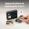KODAK Mini Shot 3 Retro 4PASS 2-in-1 Appareil Photo Instantané and Imprimante Photo Portable (7,6x7,6cm) + 8 Feuilles, Jaune
