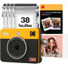 KODAK Mini Shot 3 Retro 4Pass 2-in-1 Appareil Photo Instantané et Imprimante Photo Portable (7,6x7,6cm) + Paquet avec 38 Feuille