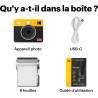 KODAK Mini Shot 3 Retro 4PASS 2-in-1 Appareil Photo Instantané and Imprimante Photo Portable (7,6x7,6cm) + 8 Feuilles, Jaune