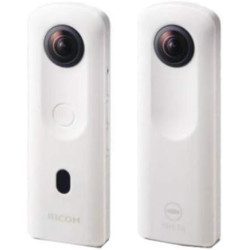 RICOH Theta SC2 - Bleu Camera 360° Video 4K avec stabilistation Haute résolution d'image Transfert de données Haute Vitesse Capt
