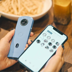 RICOH Theta SC2 Blanc Camera 360° Video 4K avec stabilistation Haute résolution d'image Transfert de données Haute Vitesse Captu