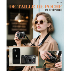 NBD Appareil Photo Numérique 5K 64MP avec Autofocus, Zoom Numérique 18x, Écran IPS 3" Orientable 180°, Design Rétro Élégant, Car