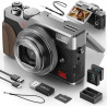 NBD Appareil Photo Numérique 5K 64MP avec Autofocus, Zoom Numérique 18x, Écran IPS 3" Orientable 180°, Design Rétro Élégant, Car