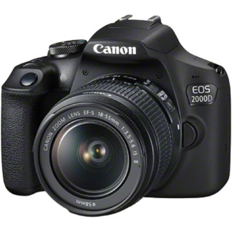 Canon EOS 2000d | Appareil Photo Réflex + (APS-C, 24.1 MP, WiFi, Full HD) + 2ème Batterie + Objectif EF-S 18-55mm f/3,5-5,6 is I