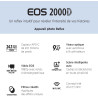 Canon EOS 2000d | Appareil Photo Réflex + (APS-C, 24.1 MP, WiFi, Full HD) + 2ème Batterie + Objectif EF-S 18-55mm f/3,5-5,6 is I
