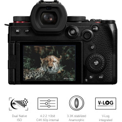 Panasonic Lumix S5M2 - Appareil Photo Hybride Plein Format + Objectif Lumix S 20-60mm F3.5-5.6 (24MP, AF Phase, Double Stab, Vid