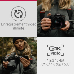 Panasonic Lumix S5M2 - Appareil Photo Hybride Plein Format + Objectif Lumix S 20-60mm F3.5-5.6 (24MP, AF Phase, Double Stab, Vid