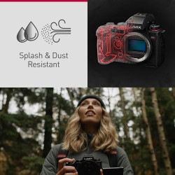 Panasonic Lumix S5M2 - Appareil Photo Hybride Plein Format + Objectif Lumix S 20-60mm F3.5-5.6 (24MP, AF Phase, Double Stab, Vid