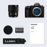 Panasonic Lumix S5M2 - Appareil Photo Hybride Plein Format + Objectif Lumix S 50mm F1.8 (24MP, AF Phase, Double Stabilisation, V