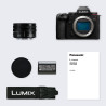Panasonic DC-S5M2NE Appareil Photo Plein Format + Objectif Lumix S 18-40mm(Enregistrement vidéo 4K 60P et 6K 30P, écran Flip, Wi
