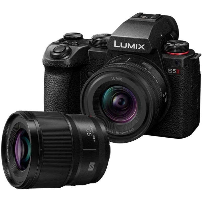 Panasonic DC-S5M2N-PACK LUMIX S5M2E Appareil Photo Plein Format 24,2Mpx, Enregistrement Open Gate, Phase Hybrid AF, Active I.S.,