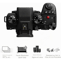 Panasonic Lumix S5M2 I Appareil Photo Hybride Plein Format (24MP, Autofocus Phase, Double Stabilisation, Vidéo 6K 10bit illimité