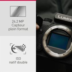 Panasonic Lumix S5M2 I Appareil Photo Hybride Plein Format (24MP, Autofocus Phase, Double Stabilisation, Vidéo 6K 10bit illimité