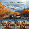 Appareil Photo Numérique 4K, Appareil Photo Compact 48MP 16X Digital Zoom à Écran Rabattable à 180° Avec Autofocus, Flash, Stati