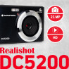 AgfaPhoto Realishot DC5200 - Appareil Photo Compact, 21MP, Ecran LCD 2,4", Zoom Digital 8X, Vidéo HD 720p, Batterie Lithium, Car