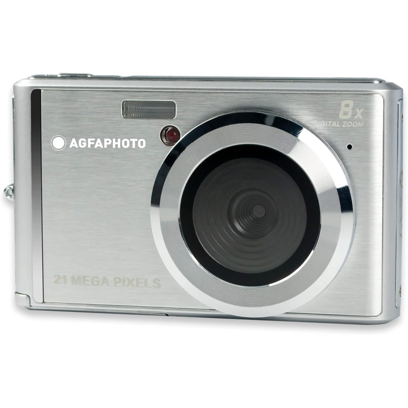 AgfaPhoto Realishot DC5200 - Appareil Photo Compact, 21MP, Ecran LCD 2,4", Zoom Digital 8X, Vidéo HD 720p, Batterie Lithium, Car
