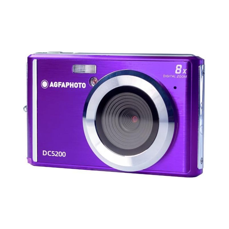 AgfaPhoto Realishot DC5200 - Appareil Photo Compact, 21MP, Ecran LCD 2,4", Zoom Digital 8X, Vidéo HD 720p, Batterie Lithium, Car