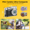 Mini Appareil Photo Numérique Violet, Rollei Petit Caméra Digitale Vintage 1080P FHD avec 0,96" Écran Couleur 2MP Digital Camera